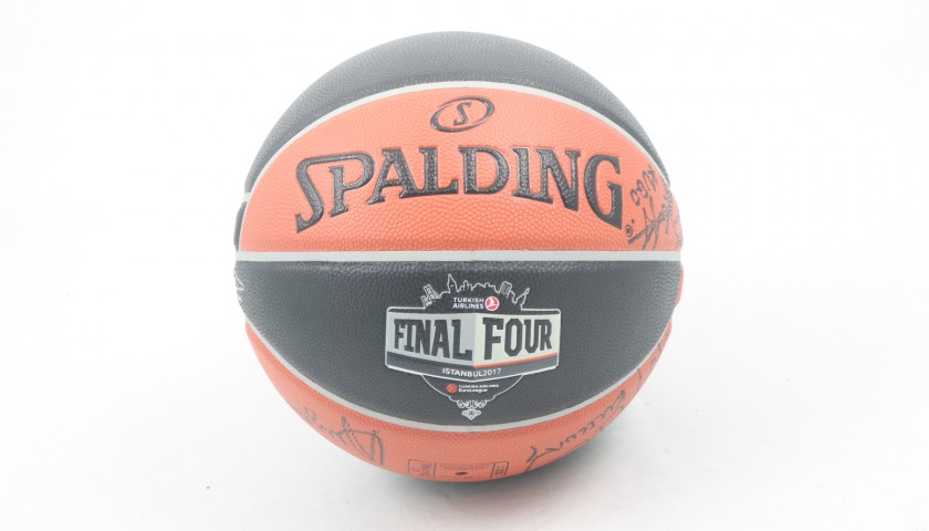 Official 2017 Turkish Airlines EuroLeague Final Four Ball Signed by Legends