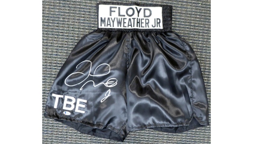 Floyd Mayweather Jr. signed boxing shorts