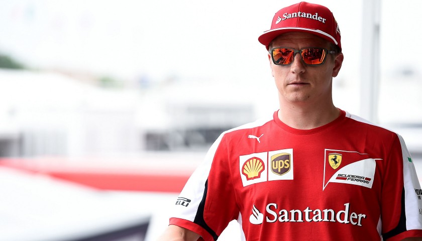 Official Ferrari Shirt, Autographed by Kimi Raikkonen