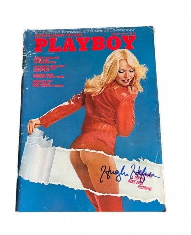 Hugh Hefner Signed March 1975 Playboy Magazine