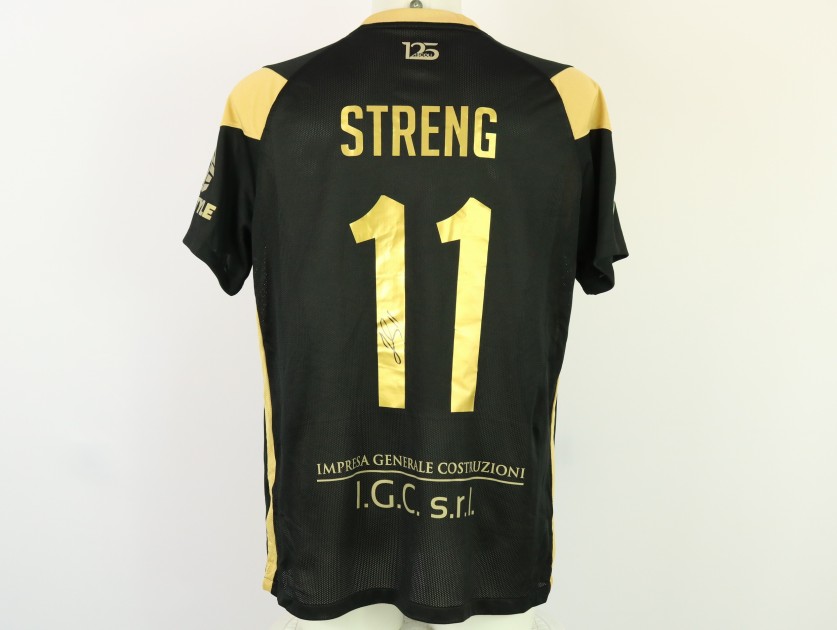 Streng's unwashed Signed Shirt, Spezia vs Ascoli 2024