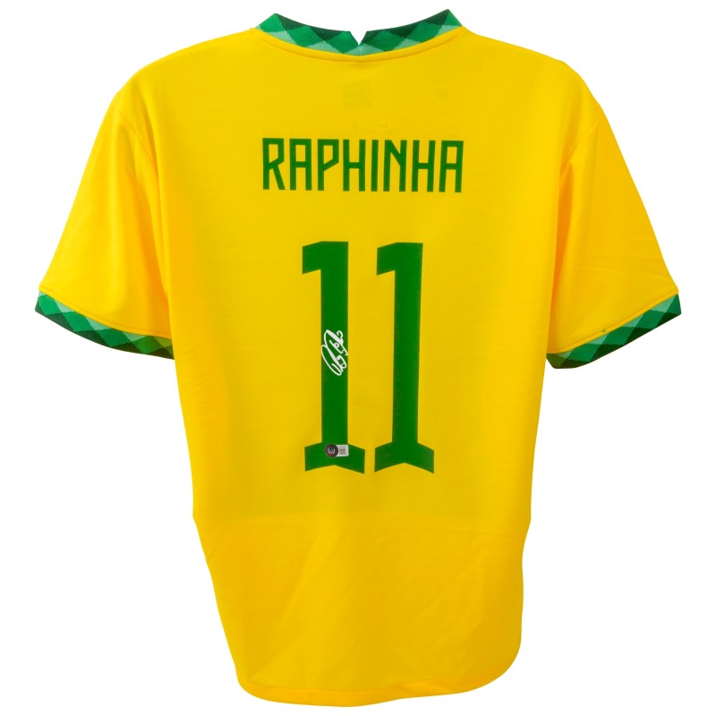 Raphinha's Brazil Signed Replica Shirt