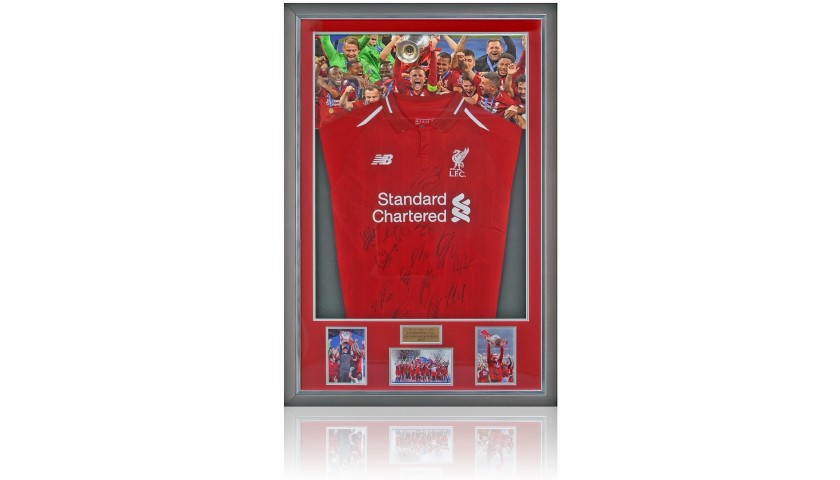 Liverpool Official Home Shirt Hand Signed By 14 Players