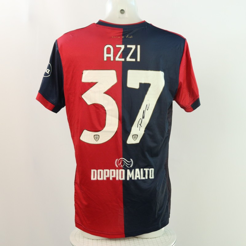 Azzi's Signed Unwashed Shirt, Cagliari vs Cremonese Coppa Italia 2024