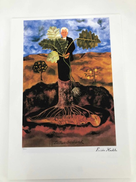 "Portrait of Luther Burbank" Frida Kahlo Signed Offset Lithograph