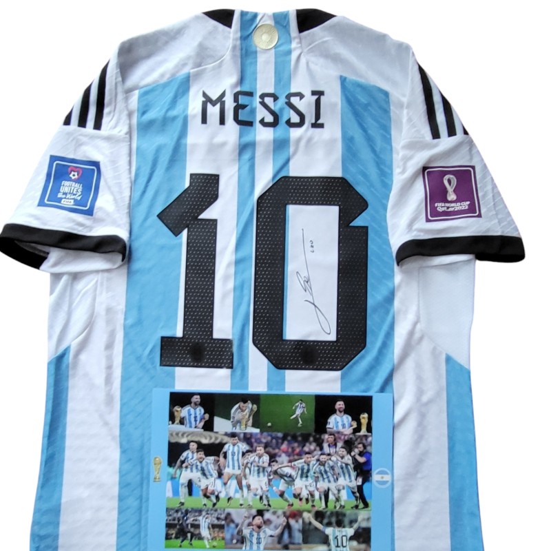 Maglia ufficiale Messi Argentina vs Francia, Finale WC 2022 - Autografata