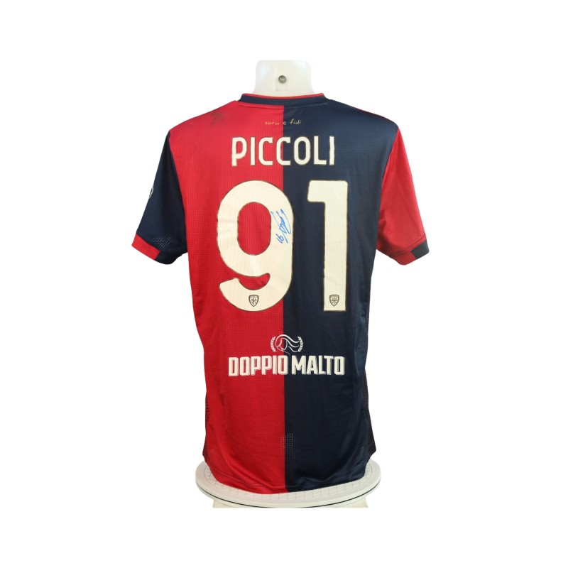 Piccoli's Signed Unwashed Shirt, Cagliari vs Empoli 2024