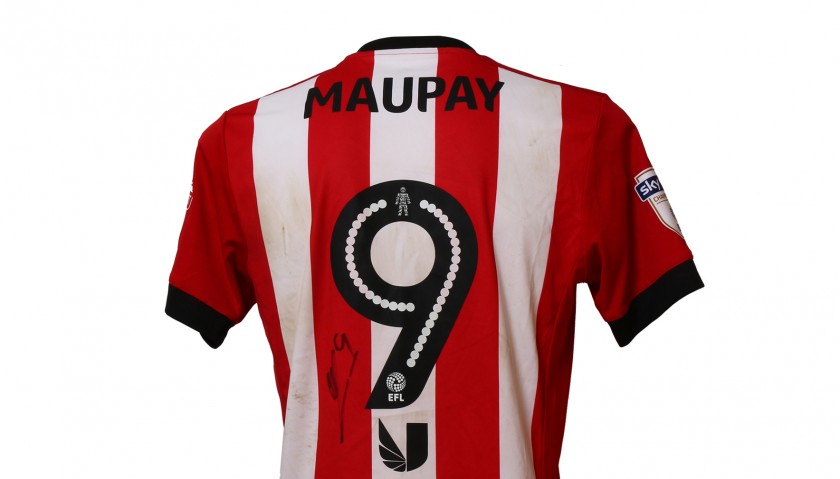 Official Poppy Shirt Signed and Worn by Brentford FC's Neal Maupay