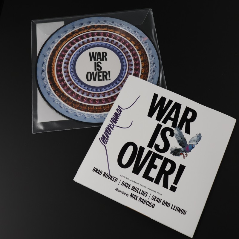 12" Zoetrope Vinyl & Hardcover Book – War Is Over! Signed by Sean Lennon