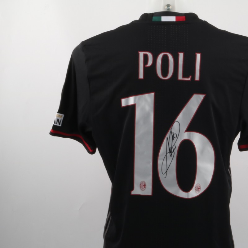 Maglia Poli preparata per Milan-Inter, 20/11/16  - patch speciale
