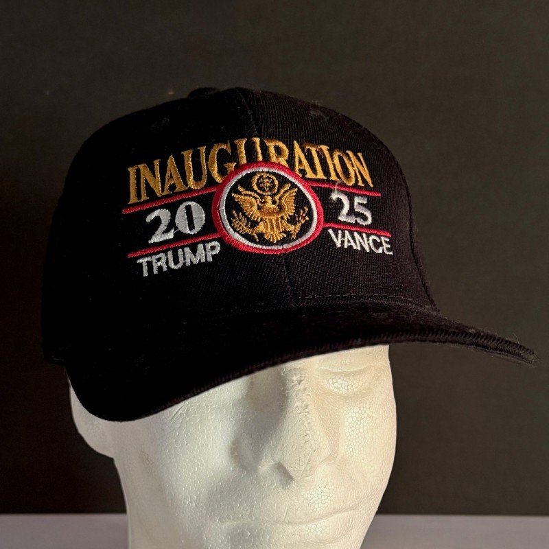 RARE 2025 Black Trump / Vance Presidential Inauguration VIP Hat – Section 5 Attendee Issue