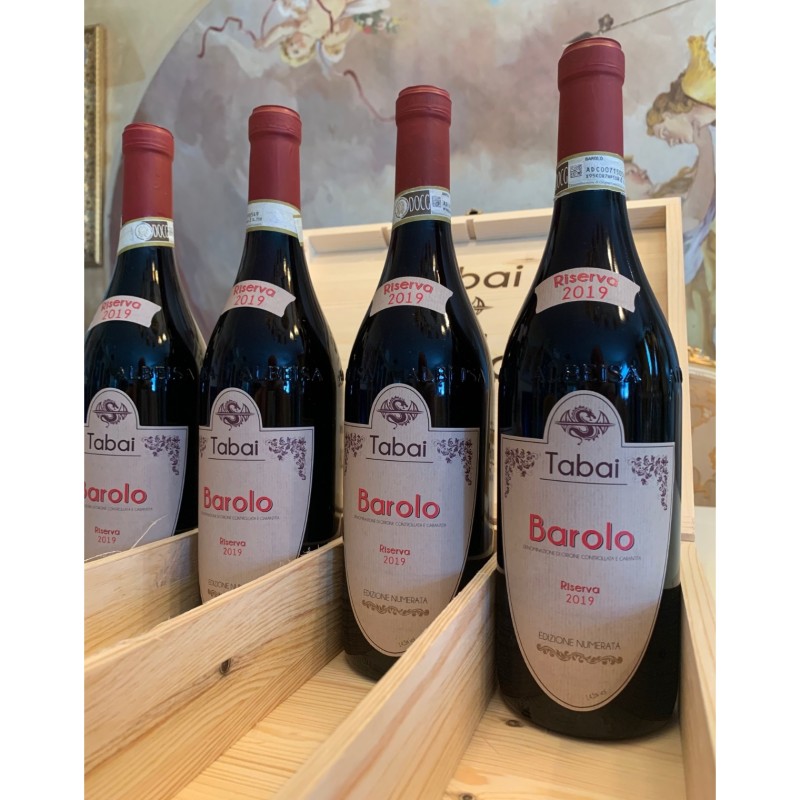 Box of 4 Bottles of Barolo Tabai Gran Vin, 2019 Reserve - Numbered Edition