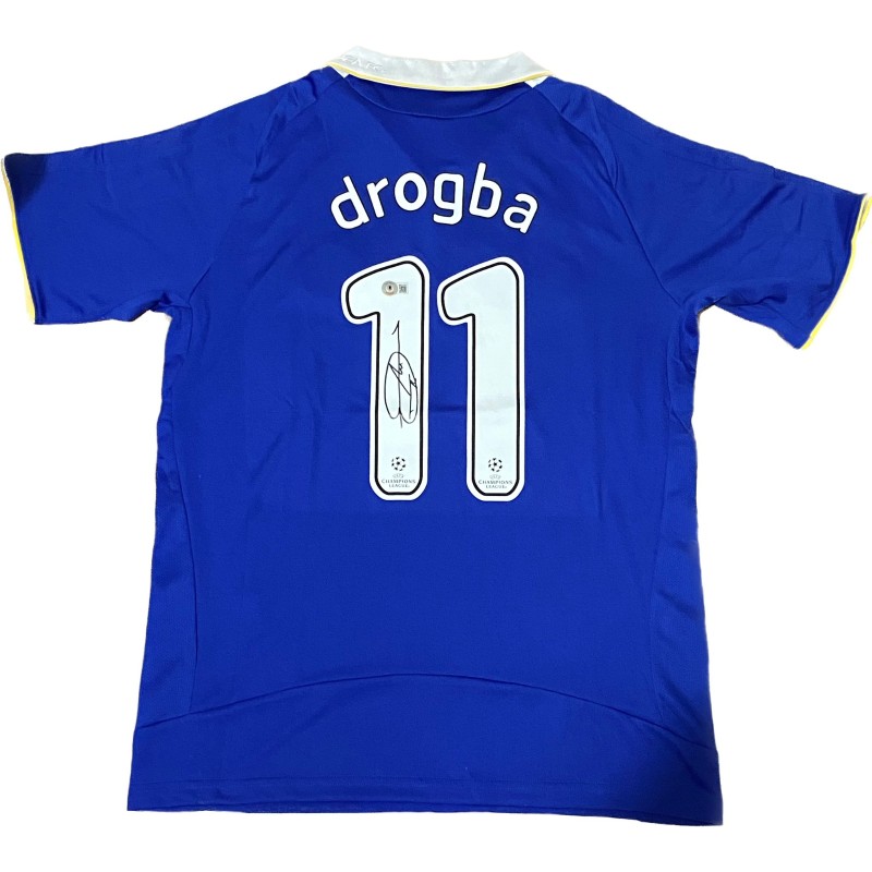 Camicia replica firmata di Didier Drogba del Chelsea FC 2008/09