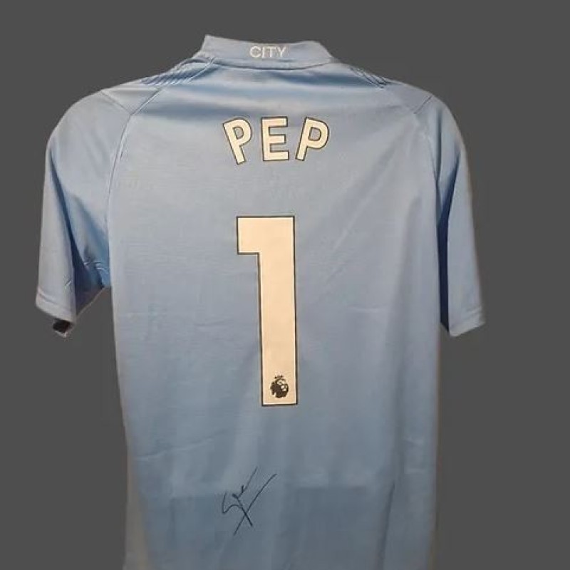 Pep Guardiola's Manchester City 2023/24 Signed Official Shirt