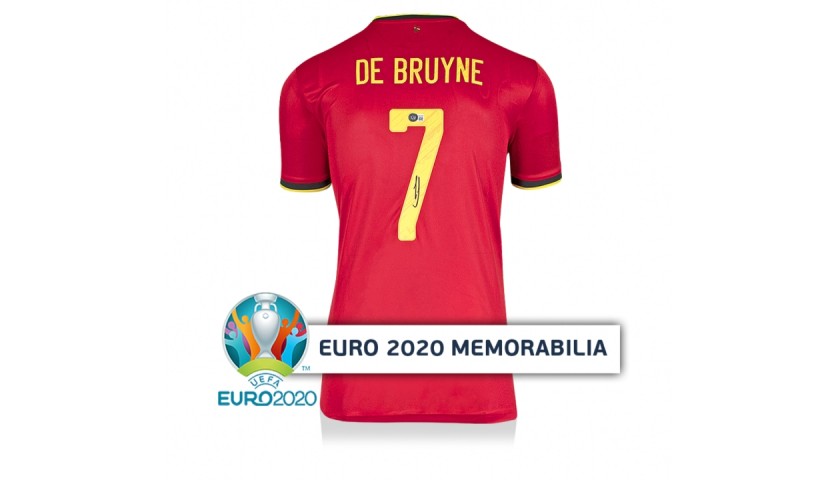 De Bruyne's Belgium Signed Shirt - Official UEFA EURO 2020