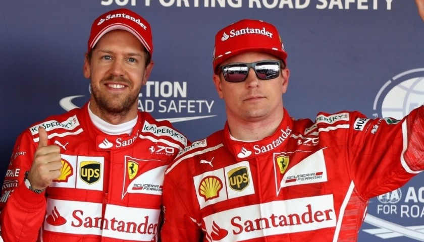 Official Ferrari Cap Signed by Sebastian Vettel and Kimi Raikkonen