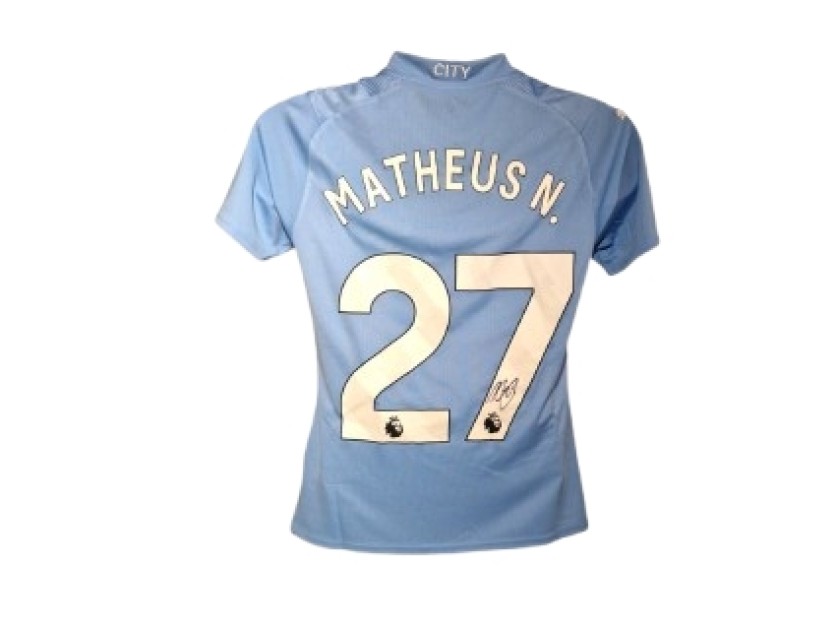 Matheus Nunes' Manchester City 2023/24 Signed Official Shirt