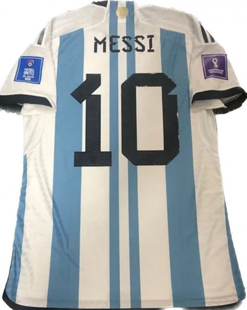 Lionel Messi Signed Official Argentina National Team Shirt, 2022 -  CharityStars