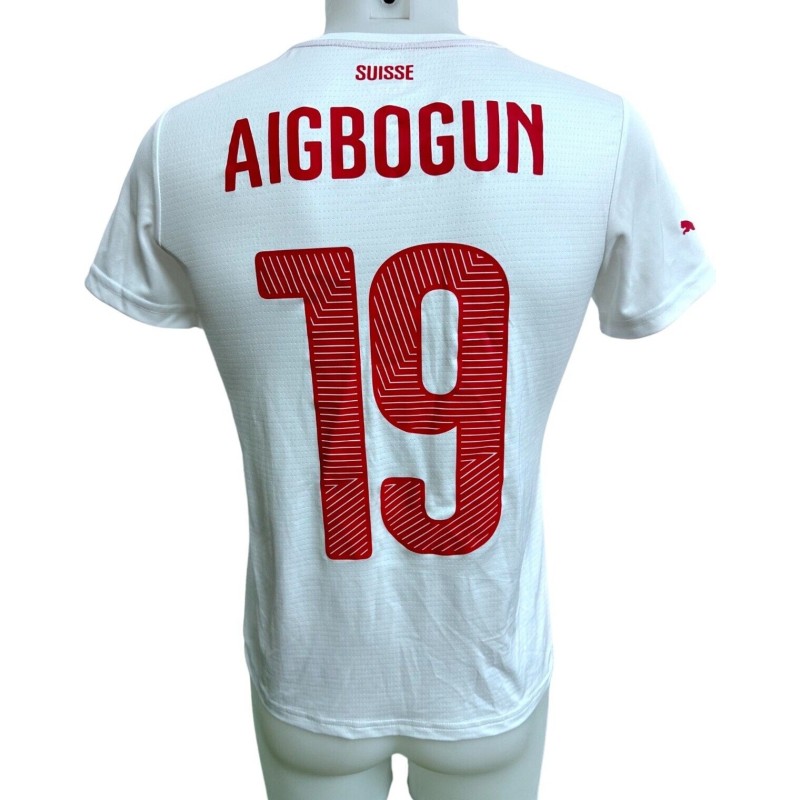 Aigbogun's Switzerland Women Match Worn Shirt, 2019