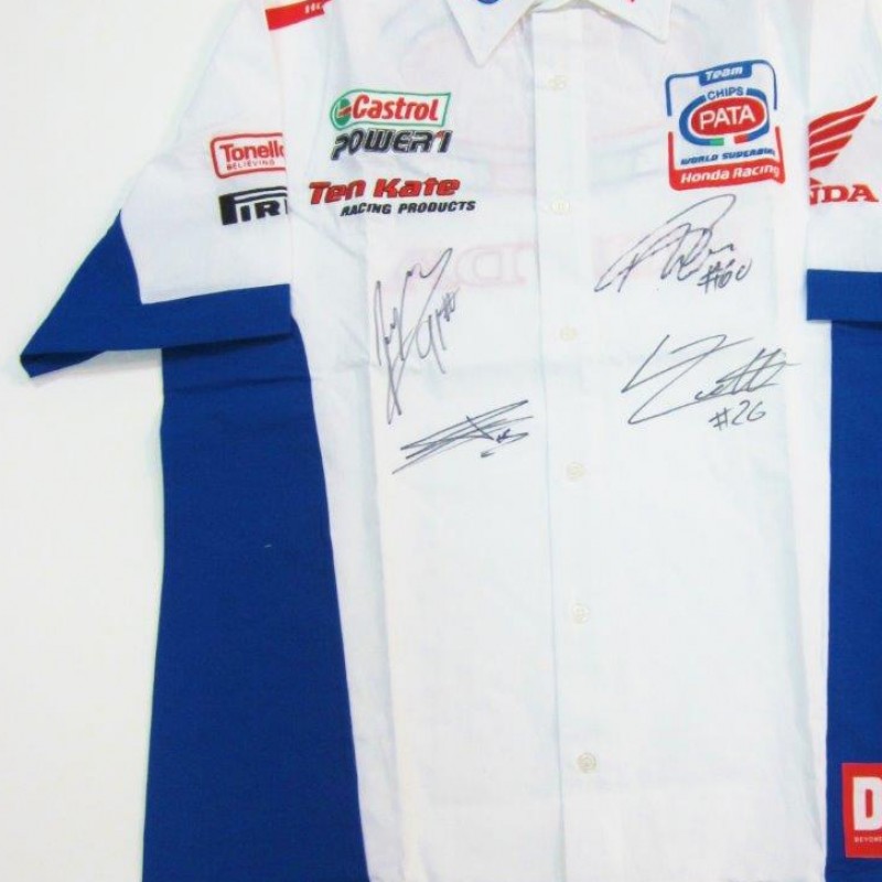 Team Pata Honda SBK Shirt signed by the riders
