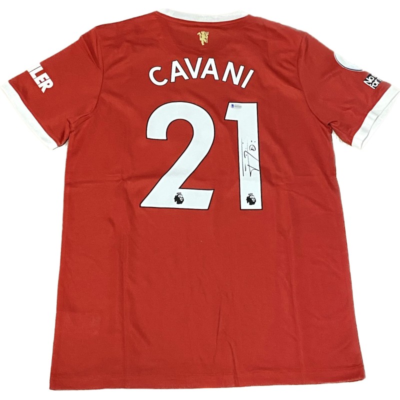 La maglia replica firmata di Edinson Cavani per il Manchester United 2021/22