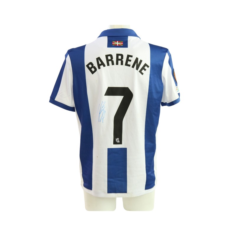 Barrene's Real Sociedad vs Midtjylland Signed Unwashed Shirt, Europa League 2025