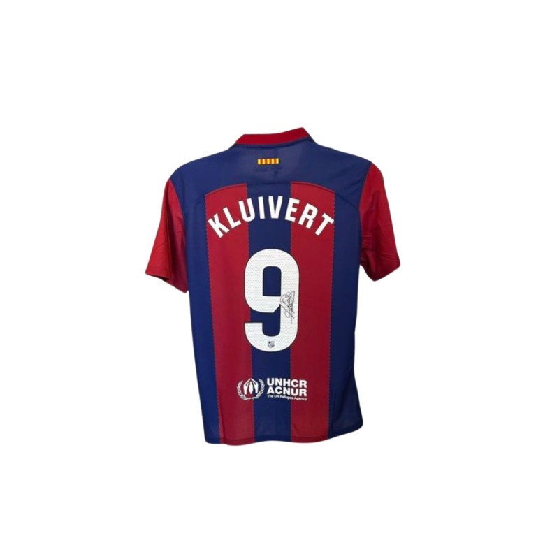 Maglia replica firmata di Patrick Kluivert per l'FC Barcelona 2023/24