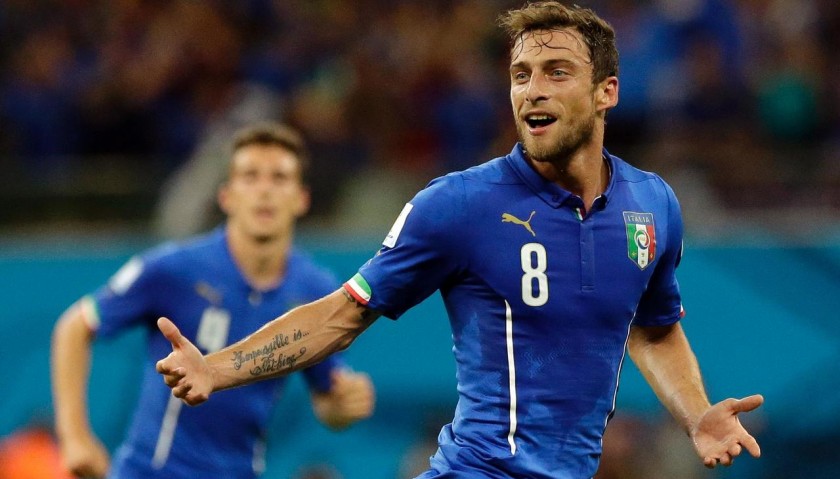 Marchisio's Italy Match-Issue/Worn Shirt, World Cup 2014
