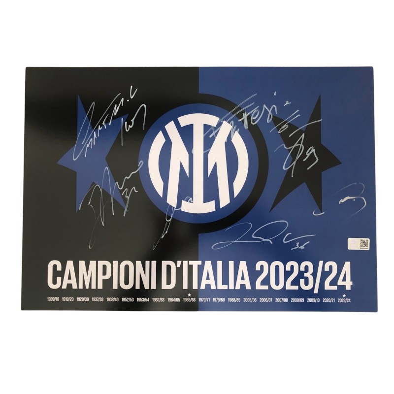 Poster Scudetto Inter, 2023/24 - Autografato dalla rosa