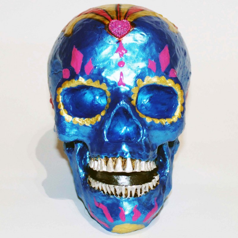 "Decorated Skull" Original Artwork by Mercury 
