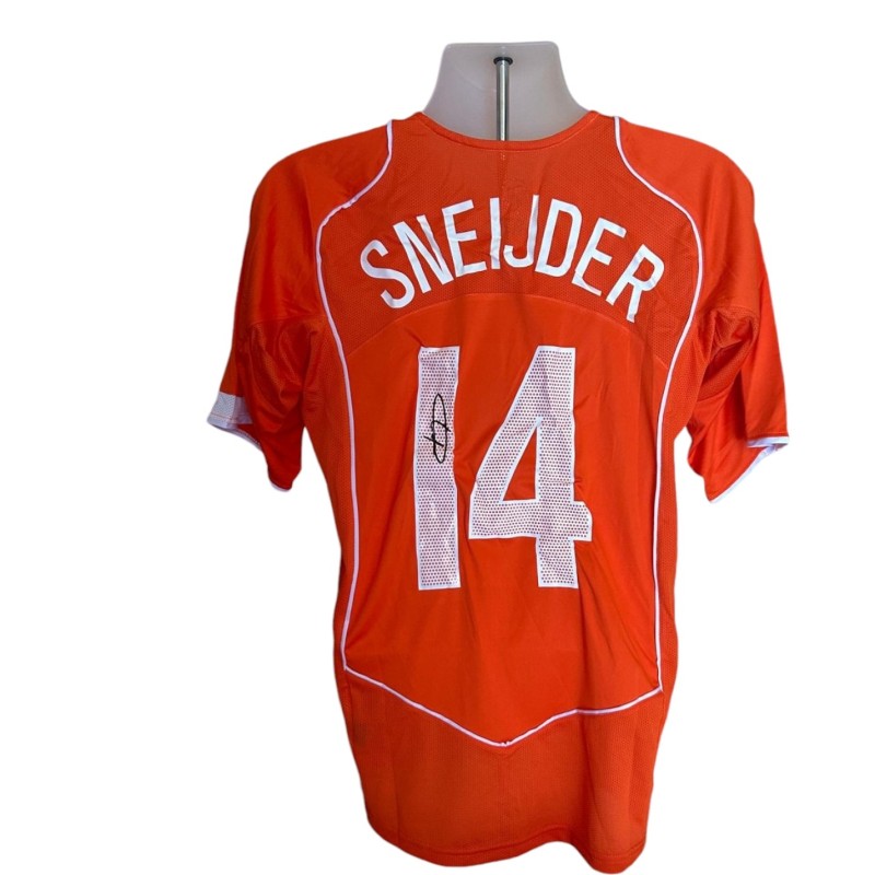 Replica della maglia dell'Olanda 2004/06 firmata da Wesley Sneijder