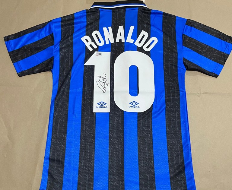 Ronaldo's Inter Milan 1997/98 Signed Replica Shirt