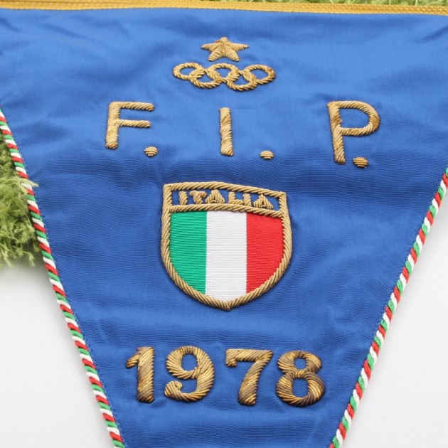 Official Federazione Italiana Pallacanestro 1978 pennant