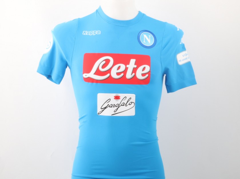 Hamsik Match issued/worn Shirt, Napoli-Nizza, Special Patch - Signed