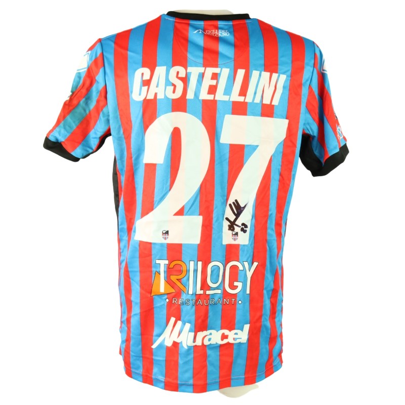 Castellini's unwashed Signed Shirt, Catania vs Pescara 2023