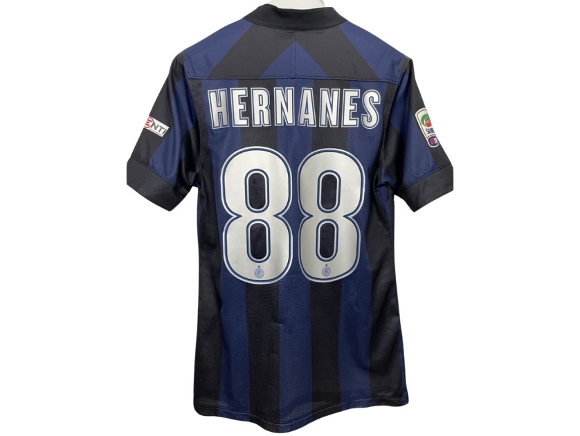 Hernanes' Match-Issued Shirt, Chievo Verona vs Inter 2014 - "Emergency 20 Years" patch