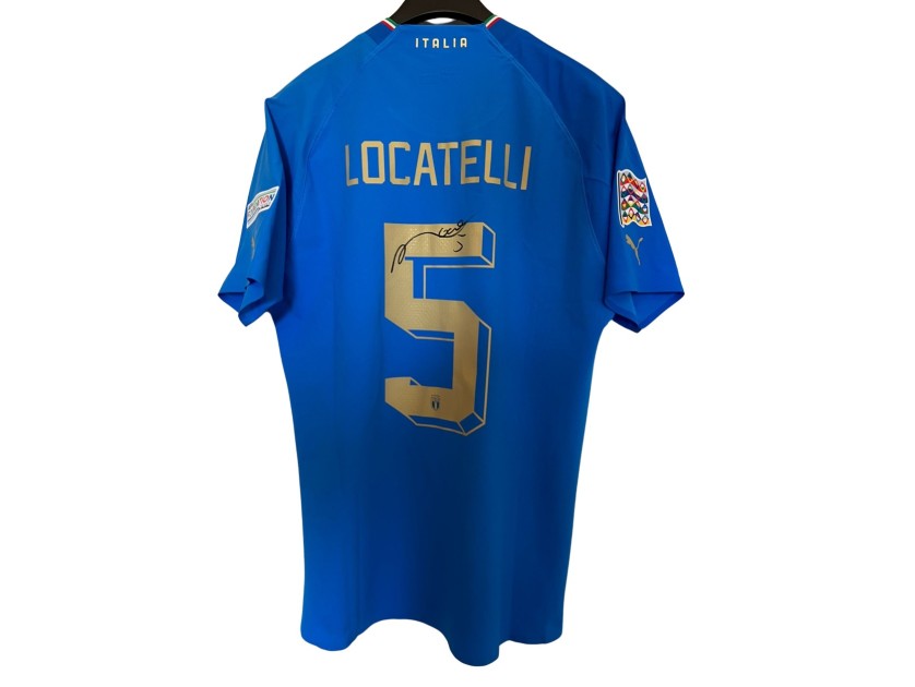 Locatelli's Signed Match-Issued Shirt, Italy vs Hungary 2022 - CharityStars