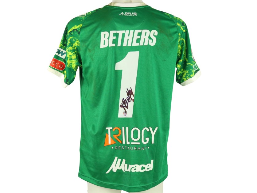 Bethers' unwashed Signed Shirt, Crotone vs Catania 2024 