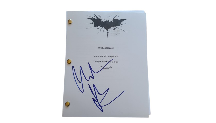 Christian Bale Signed 'The Dark Knight' Script