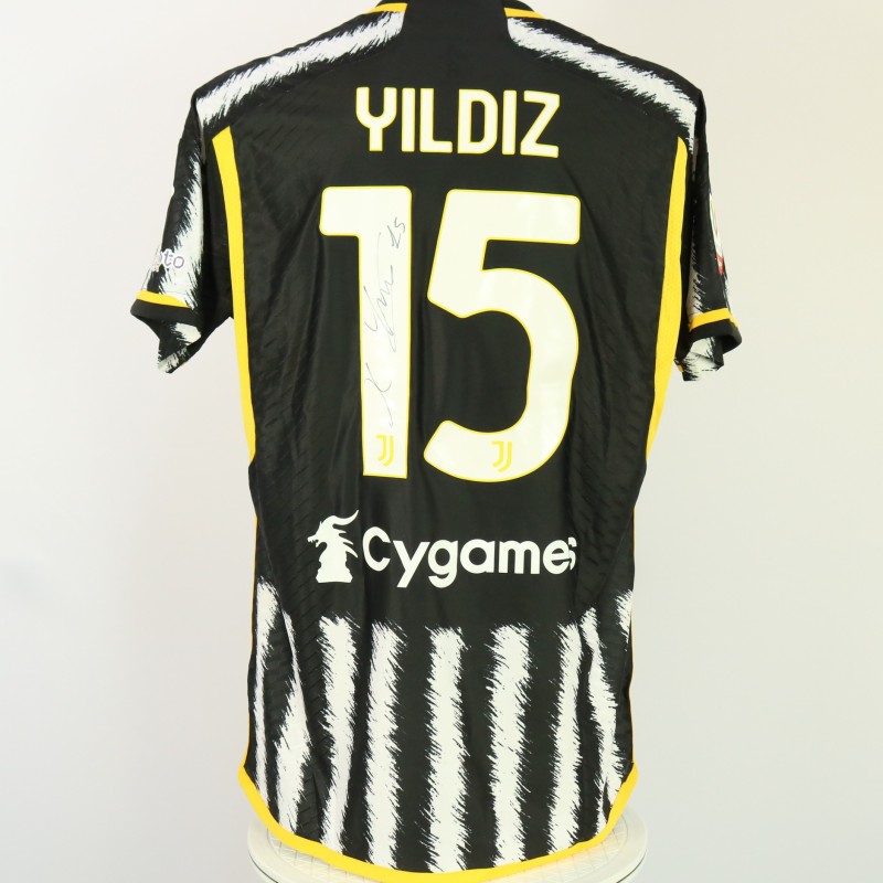 Yildiz's Match-Issued Signed Shirt, Atalanta vs Juventus Italian Cup Final 2024 
