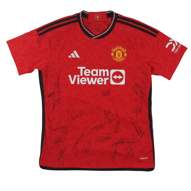 Manchester United FA Cup 2023/24 Squad Signed Home Shirt