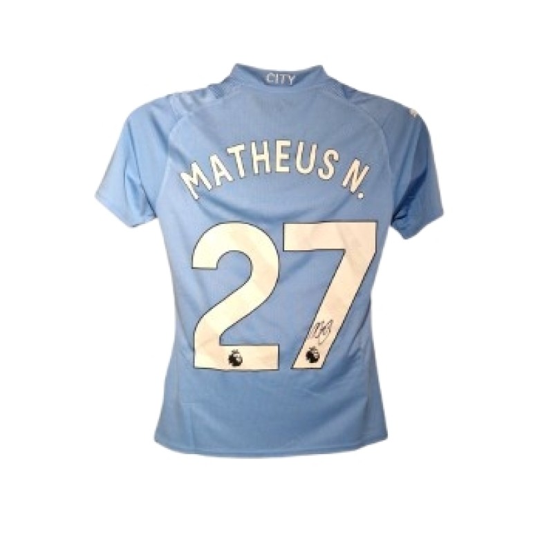 Matheus Nunes' Manchester City 2023/24 Signed Official Shirt