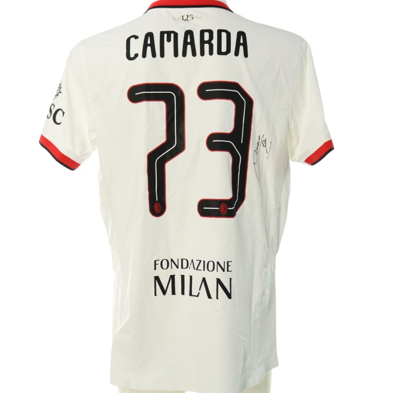 Camarda's Official Milan Signed Shirt, UCL 2024/25 