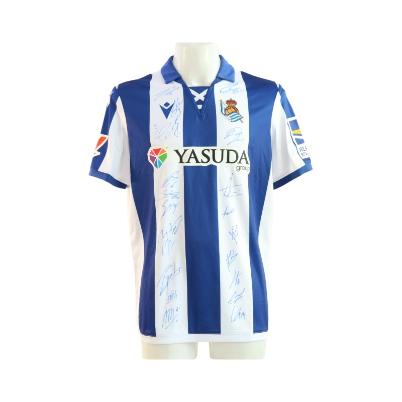 Real Sociedad's Official Shirt, 2024/25 - Signed by the Players