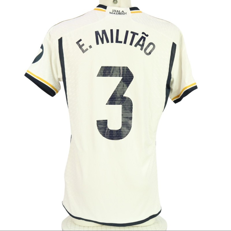 Militão's Real Madrid Match-Issued Shirt, LaLiga 2023/24 