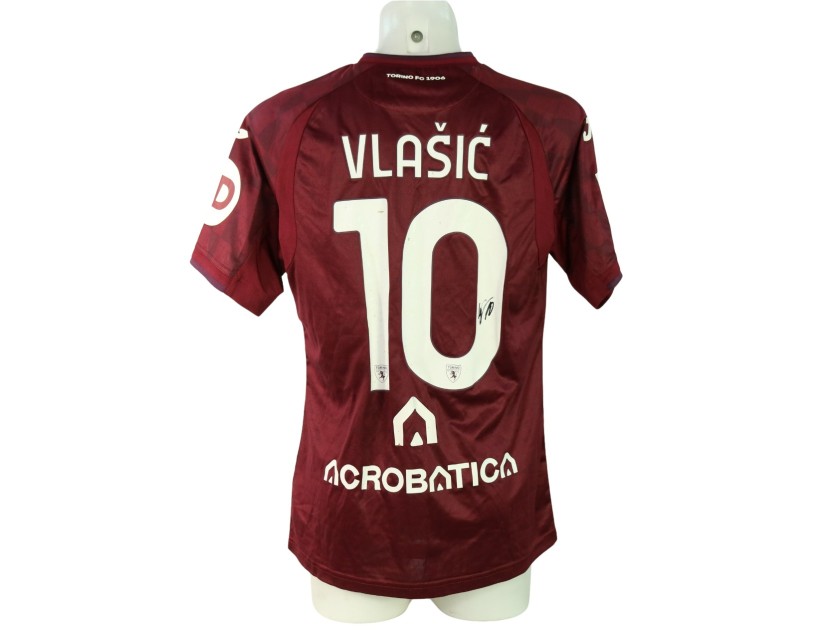 Vlasic's Signed Unwashed Shirt, Torino vs Como 2024