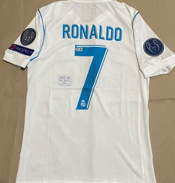 Maglia Replica firmata di Cristiano Ronaldo, Real Madrid vincitore della Champions League 2017/18