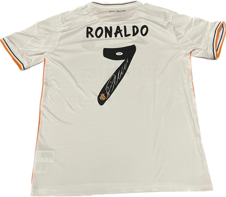 Maglia replica firmata di Cristiano Ronaldo per il Real Madrid 2013/14