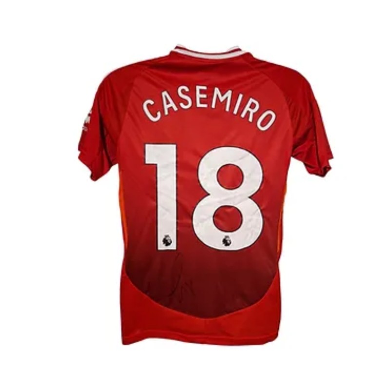 Maglia replica firmata da Casemiro del Manchester United 2024/25