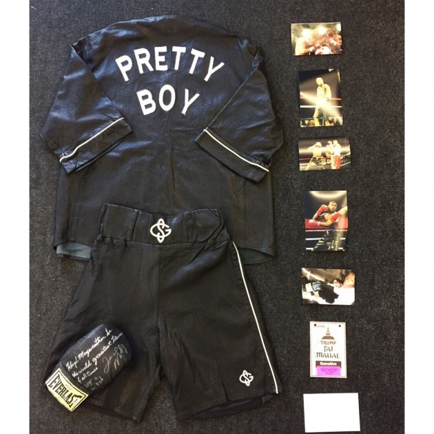 Floyd 'Money' Mayweather's Worn Boxing Kit and signed Glove